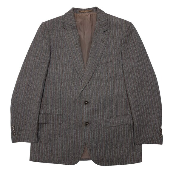 Hoff (Germany) Gledhill Pure New Wool Multi-Stripe Herringbone Weave Blazer : L - Picture 1 of 11